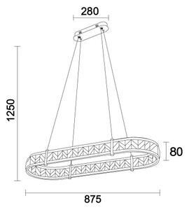 Lampadario LED dimmerabile su cavo ENRIQUE LED/50W/230V 3000-6000K +telecomando