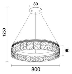 Lampadario sospeso in cristallo dimmerabile su cavo THALIA LED/55W/230V 3000-6000K + telecomando