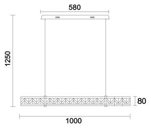 Lampadario LED dimmerabile su cavo ENRIQUE LED/20W/230V 3000-6000K +telecomando