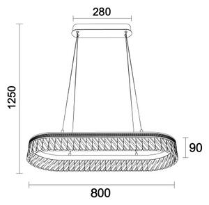 LED dimmerabile lampadario a sospensione in cristallo THALIA LED/50W/230V 3000-6000K + telecomando