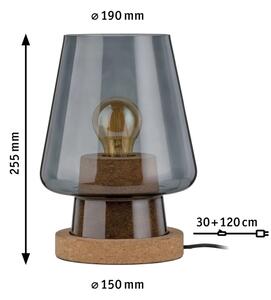 Paulmann 79736 - 1xE27/20W Lampada da tavolo IBEN 230V fumé