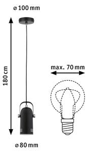 Paulmann 79766 - 1xE27/15W Lampada a sospensione su cavo LAVEA 230V nero