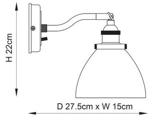 Endon 91739 - Applique da parete a faretto HANSEN 1xE14/40W/230V, cromo satinato