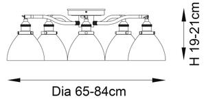 Endon 97248 - Faretto HANSEN 5xE14/7W/230V in ottone