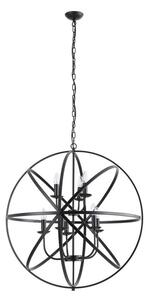 Searchlight 2478-8BK - Lampadario a catena ORBIT 8xE14/60W/230V nero