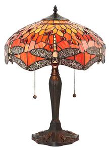 Endon 64093 - Lampada da tavolo Tiffany DRAGONFLY 2xE27/60W/230V diam. 41 cm