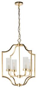 Endon 81914 - Lampadario a catena EDREA 4xE14/6W/230V ottone