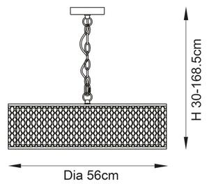 Endon 101569 - Lampadario a catena CORDERO 3xE27/10W/230V dorato