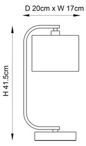 Endon 57917 - Lampada da tavolo dimmerabile CANNING 1xE14/40W/230V cromo lucido/bianco