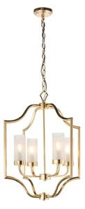 Endon 81914 - Lampadario a catena EDREA 4xE14/6W/230V ottone