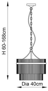 Endon 104113 - Lampadario a sospensione con catena MARIETTA 3xE14/7W/230V, finitura cromata lucida