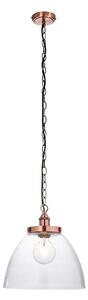 Endon 106895 - Lampadario a catena HANSEN 1xE27/10W/230V in rame