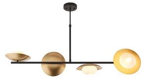 Endon 92036 - Lampadario a sospensione RUFFLE su cavo 4xG9/3W/230V ottone/nero