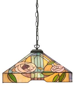 Endon 64384 - Lampadario a sospensione con catena Tiffany WILLOW 3xE27/60W/230V