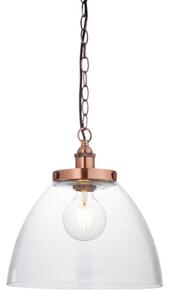 Endon 106895 - Lampadario a catena HANSEN 1xE27/10W/230V in rame