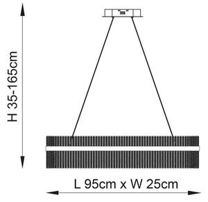 Endon 104082 - Lampadario a sospensione LED dimmerabile ADRIEL LED/47W/230V 3000K dorato