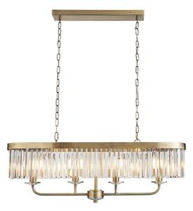 Endon 110539 - Lampadario a catena CHESTERFIELD 4xE14/6W/230V in ottone