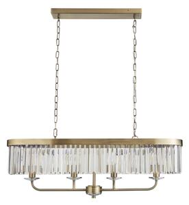 Endon 110539 - Lampadario a catena CHESTERFIELD 4xE14/6W/230V in ottone