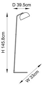 Endon 106337 - Lampada da terra BRAIR 1xE27/10W/230V nera