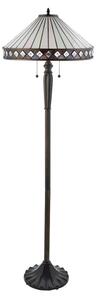 Endon 70936 - Lampada da terra Tiffany FARGO 2xE27/60W/230V, diametro 50 cm