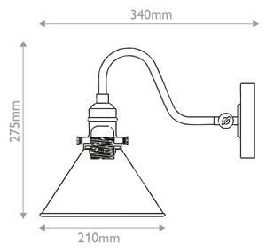 Elstead PV1-AB-MB - Lampada da parete PROVENCE 1xE27/60W/230V oro/nero