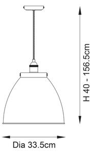 Endon 98744 - Lampadario a cavo FRANKLIN 1xE27/10W/230V ottone