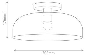 Alora Mood ALM-SYLVIA-SF-BK-CL - Plafoniera SYLVIA 1xE27/60W/230V nera