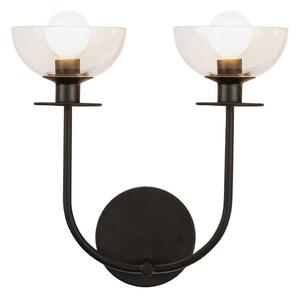 Alora Mood ALM-SYLVIA-2WB-BK-CL - Applique SYLVIA 2xE14/40W/230V nero
