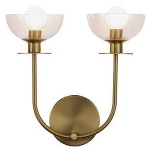 Alora Mood ALM-SYLVIA-2WB-BG-CL - Lampada da parete SYLVIA 2xE14/40W/230V, dorata