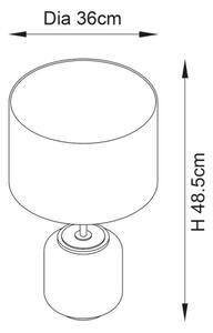 Endon 93067 - Lampada da tavolo ZINNIA 1xE27/10W/230V blu/oro