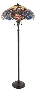 Endon 64323 - Lampada da terra Tiffany SULLIVAN 2xE27/60W/230V diam. 56 cm