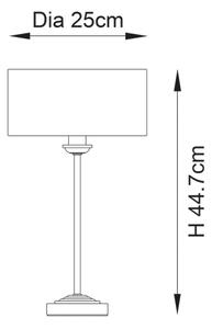 Endon 100646 - Lampada da tavolo HIGHCLERE 1xE14/7W/230V beige/cromo opaco