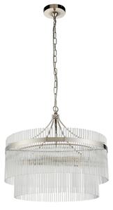 Endon 104112 - Lampadario a catena MARIETTA 5xE14/7W/230V cromo lucido/vetro trasparente