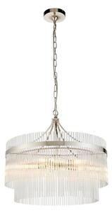 Endon 104112 - Lampadario a catena MARIETTA 5xE14/7W/230V cromo lucido/vetro trasparente