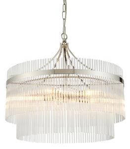 Endon 104112 - Lampadario a catena MARIETTA 5xE14/7W/230V cromo lucido/vetro trasparente