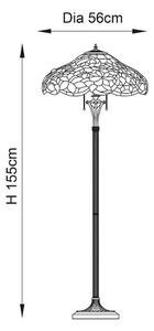 Endon 64323 - Lampada da terra Tiffany SULLIVAN 2xE27/60W/230V diam. 56 cm