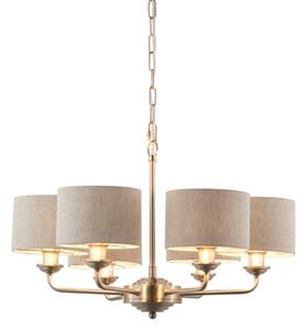 Endon 99151 - Lampadario sospeso con catena HIGHCLERE 6xE14/28W/230V grigio/cromo opaco