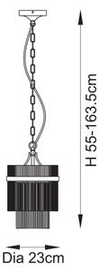 Endon 112572 - Lampadario a catena MARIETTA 1xE27/10W/230V ottone/trasparente