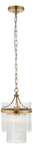 Endon 112572 - Lampadario a catena MARIETTA 1xE27/10W/230V ottone/trasparente