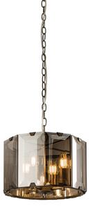 Endon 61281 - Lampadario a sospensione CLOONEY 4xE14/40W/230V nero/vetro fumé
