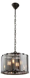 Endon 61281 - Lampadario a sospensione CLOONEY 4xE14/40W/230V nero/vetro fumé