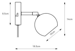 Markslöjd 108984 - Faretto da parete POP 1xGU10/7W/230V marrone