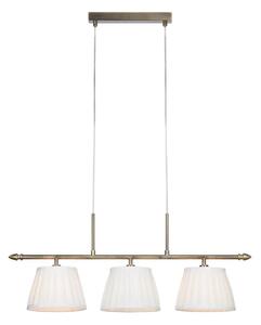 Markslöjd 108975 - Sospensione a cavo OXFORD 3xE14/40W/230V ottone/bianco