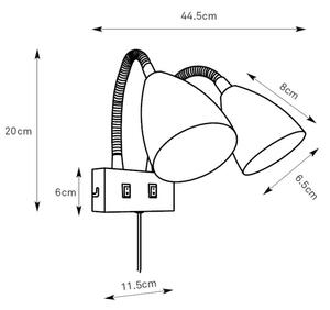 Markslöjd 108900 - Faretto da parete CIRO 2xGU10/7W/230V bianco