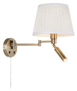 Markslöjd 109017- PIVOT lampada da parete LED 1xE27/40W/230V + LED/4W crema/ottone