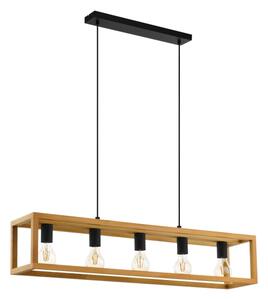 Eglo 32143 - Lampada a sospensione su cavo BLACKCROWN 5xE27/40W/230V marrone