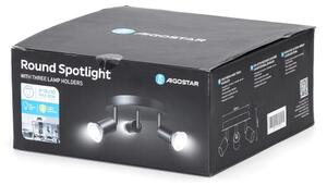 Aigostar - Faretto orientabile 3xGU10/60W/230V nero