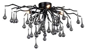 Paul Neuhaus 8090-18 - Plafoniera a montaggio superficiale ICICLE 4xG9/40W/230V 30x60 cm nero