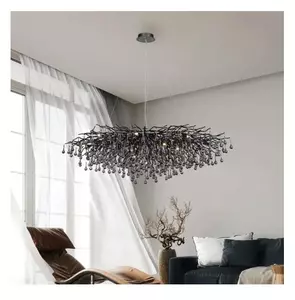Paul Neuhaus 2031-18 - Lampadario a sospensione con cavi ICICLE 15xG9/40W/230V 75x150 cm nero