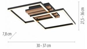 JUST LIGHT. 14053-79 - Plafoniera LED AKUSTIKA LED/15W/230V rovere/nero